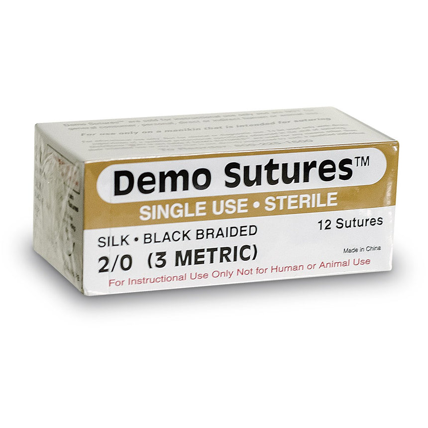 Demo Sutures™ - Size 2/0 with 1/2 Circle Curved Cutting Needle (19 mm)