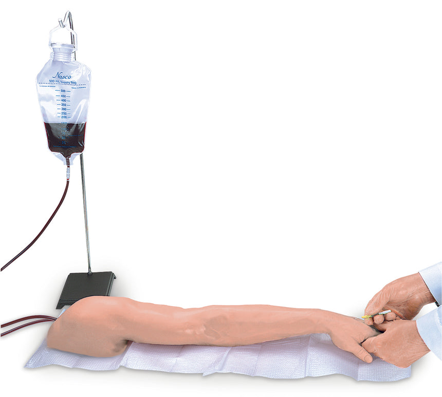 Multi-Venous IV & Injection Arm Light skin tone w/ continuous circulation pump