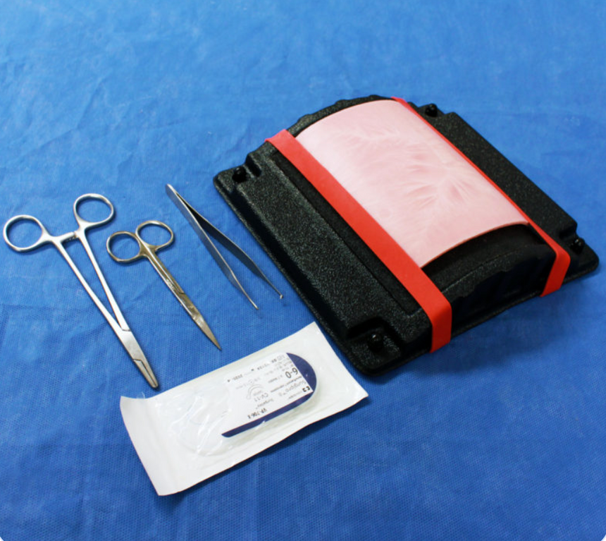 Skin Suturing Kit - LifeLike Double Layer Skin - Thin Dermis