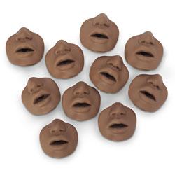 David/Paul  African American Channel Mouth/Nosepieces 10 Pk