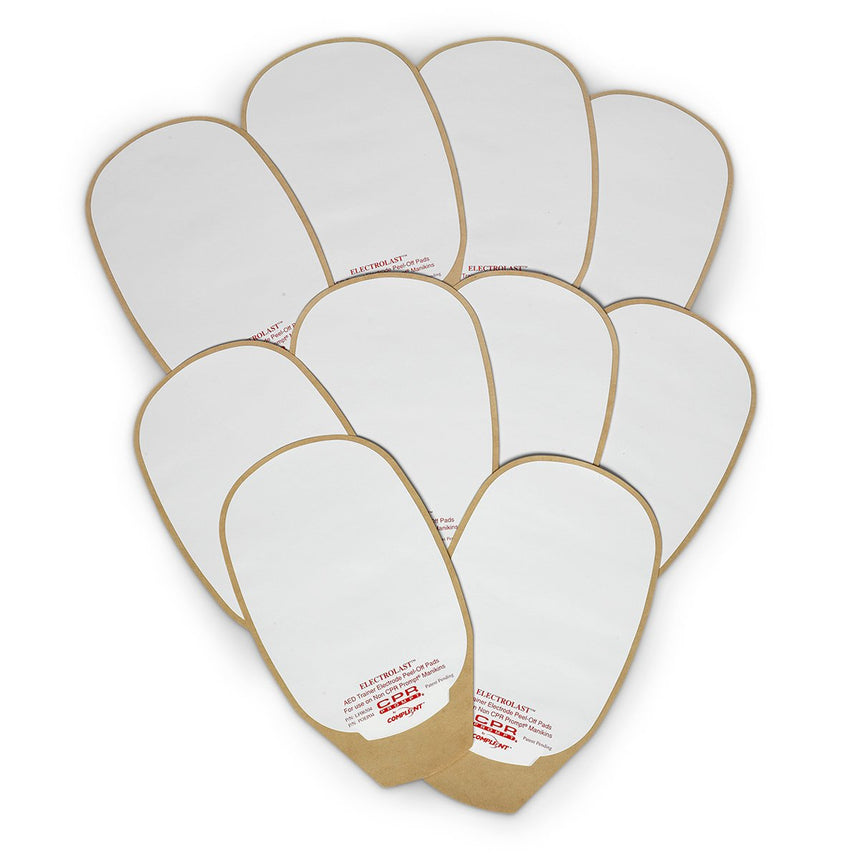 ElectroLast™ AED Trainer "Skin" Electrode Peel-Off Pads: Medtronic Physio-Control Style