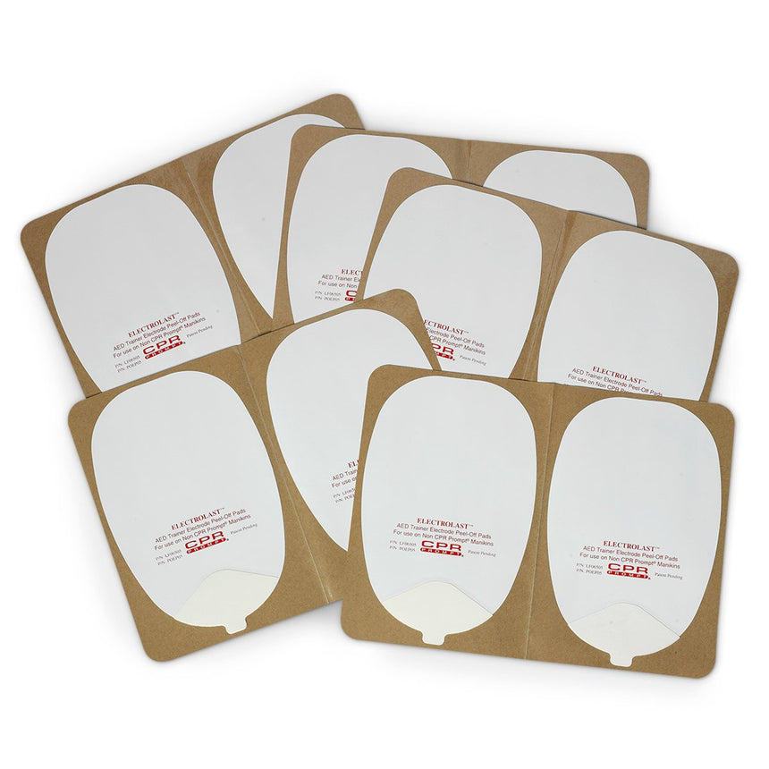 ElectroLast™ AED Trainer "Skin" Electrode Peel-Off Pads - Heartstream Style