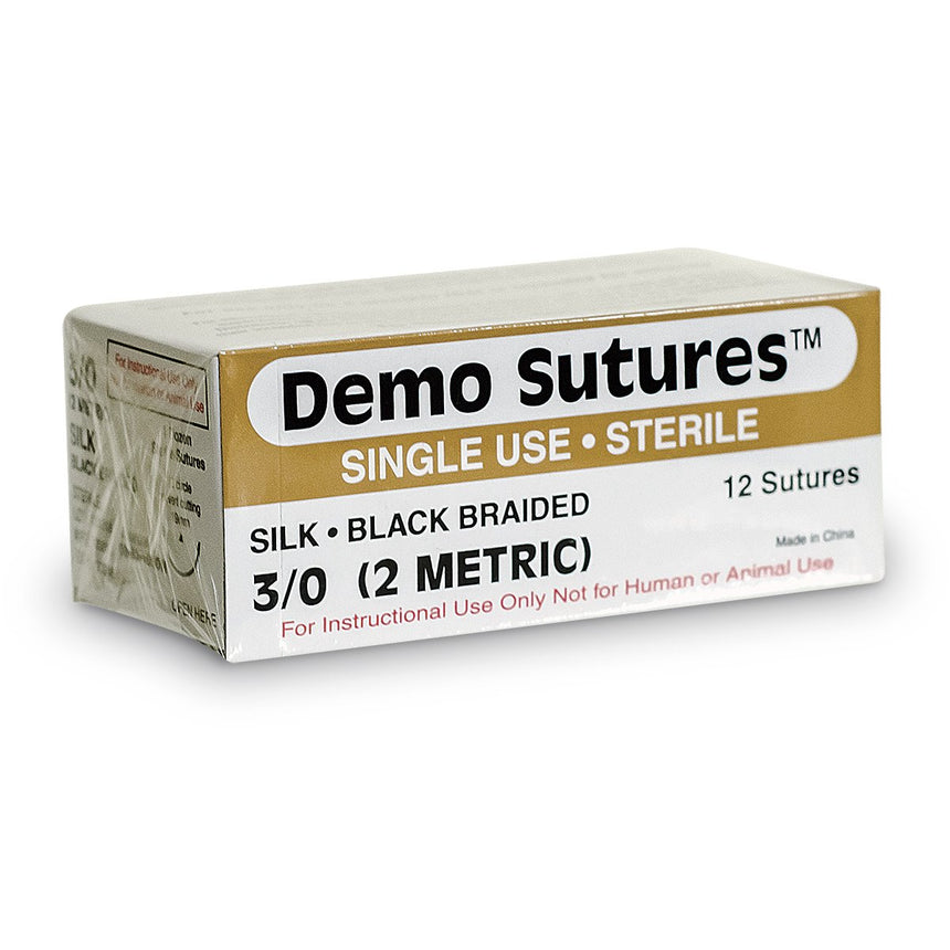 Demo Sutures™ - Size 3/0 with 1/2 Circle Curved Cutting Needle (19 mm)