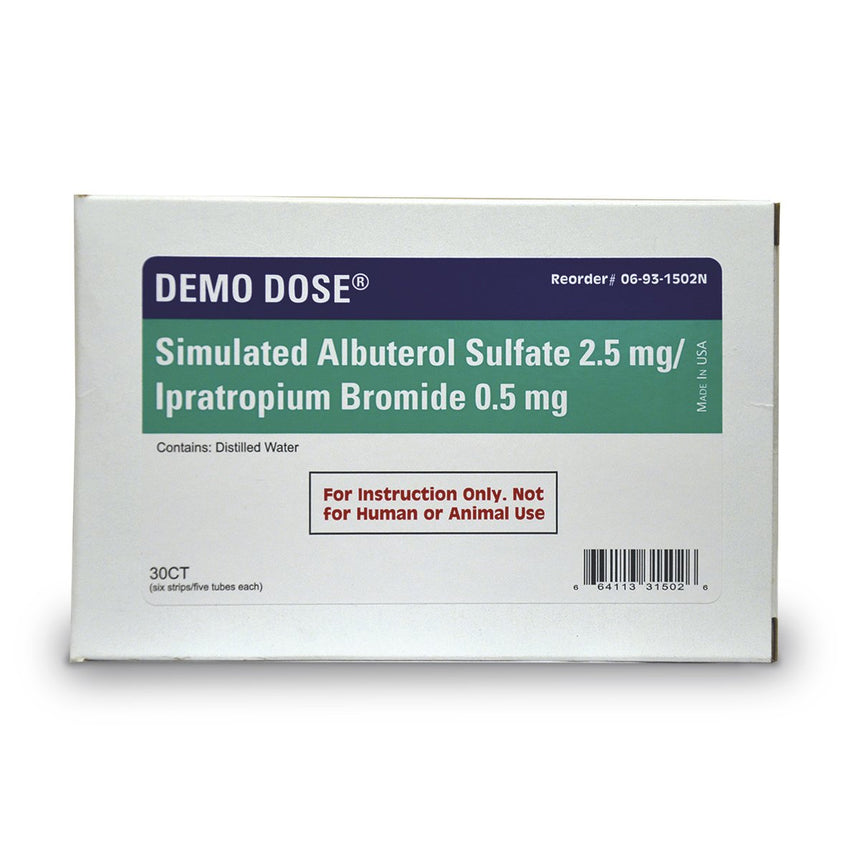 Demo Dose® Simulated Inhalation Medication - Albuterol Sulfate 2.5 mg/Ipratropium Bromide - 0.5 mg [SKU: PN01262]