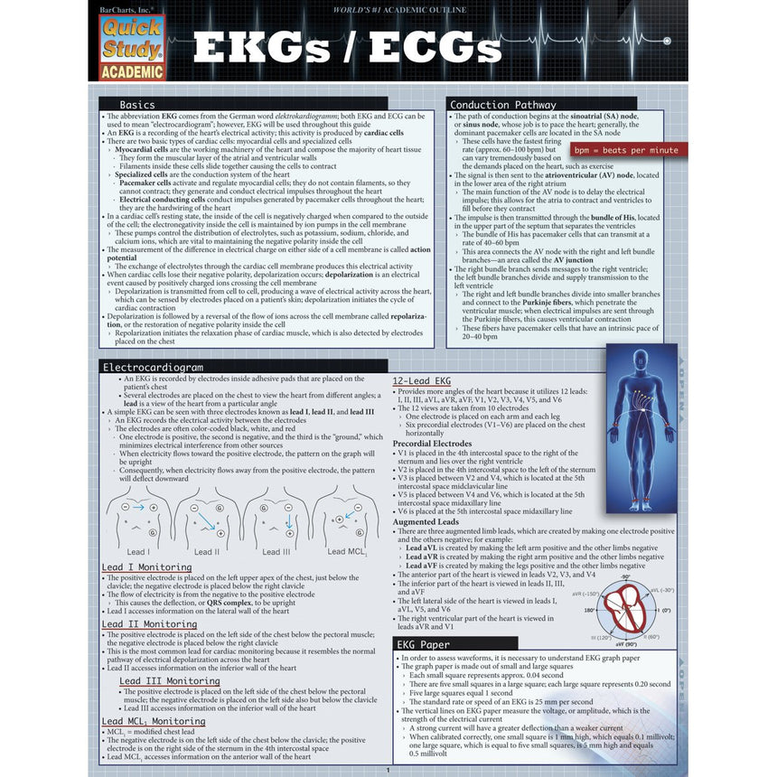 QuickStudy® EKG/ECG Guide