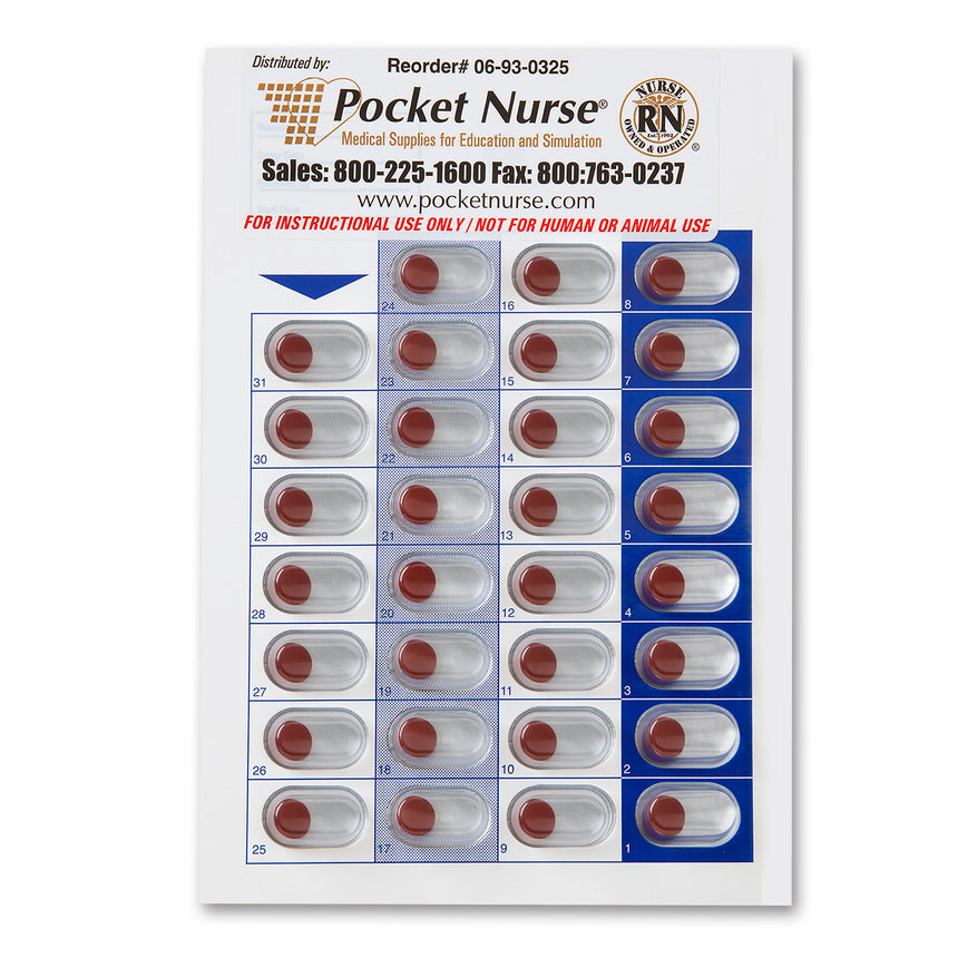 Demo Dose® Long-Term Care Medication Cards - Wellbutn, 100 mg